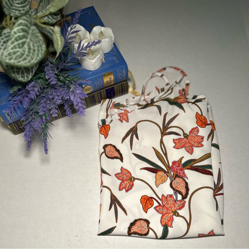 THE LOFT FLORAL SPAGHETTI STRAP BLOUSE